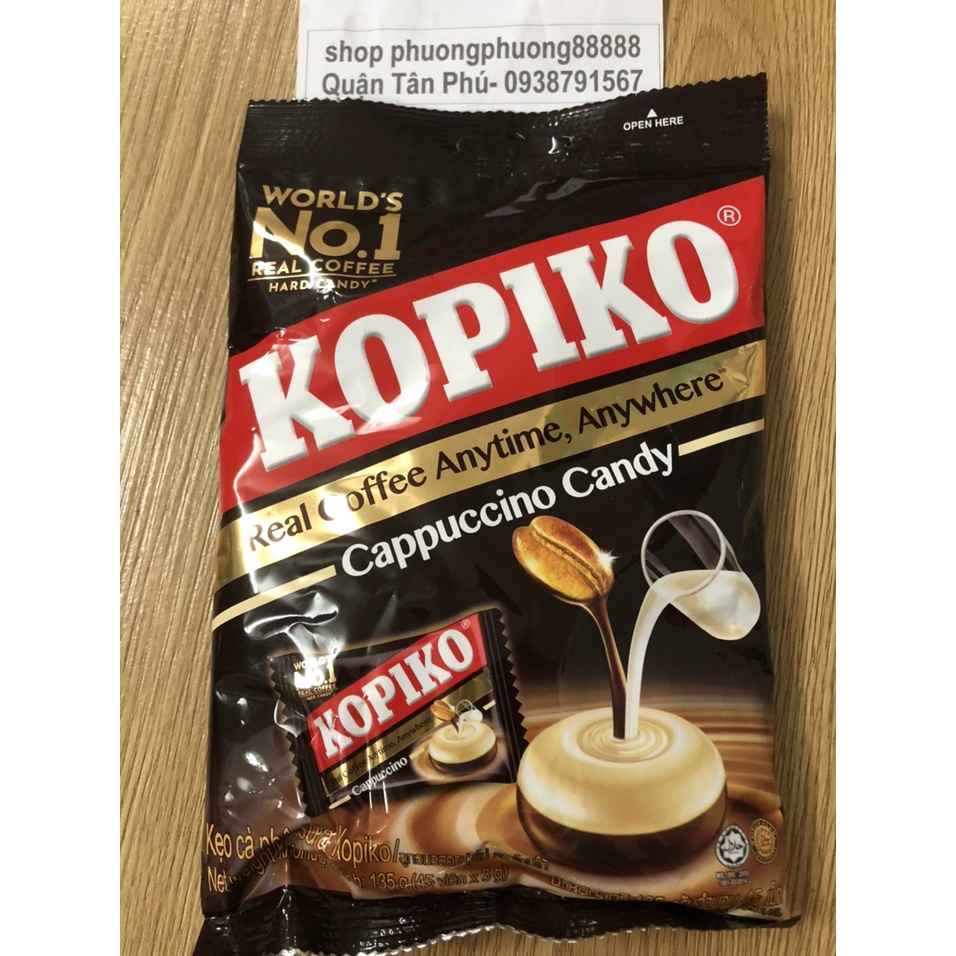 Kẹo Cà Phê Kopiko vị cà phê/ cà phê sữa 135gram