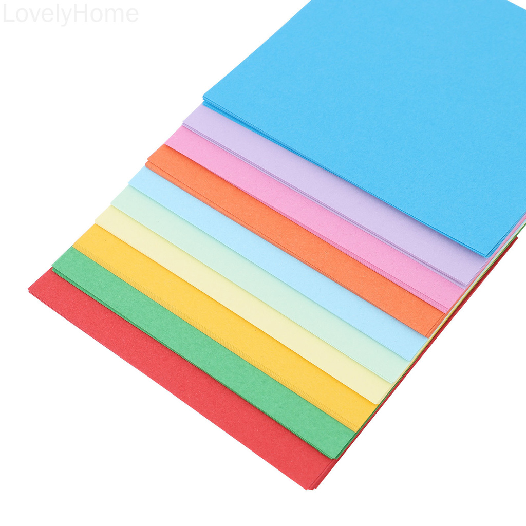 Set 100 Giấy Vuông Nhiều Màu Làm Đồ Thủ Công