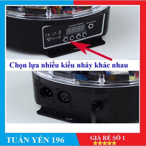 ⚡️ Đèn LED xoay 7 màu vũ trường cảm ứng nhạc 18w ⚡️ trang trí trong quán karaoke,bar, sân khấu, các buổi tiệc