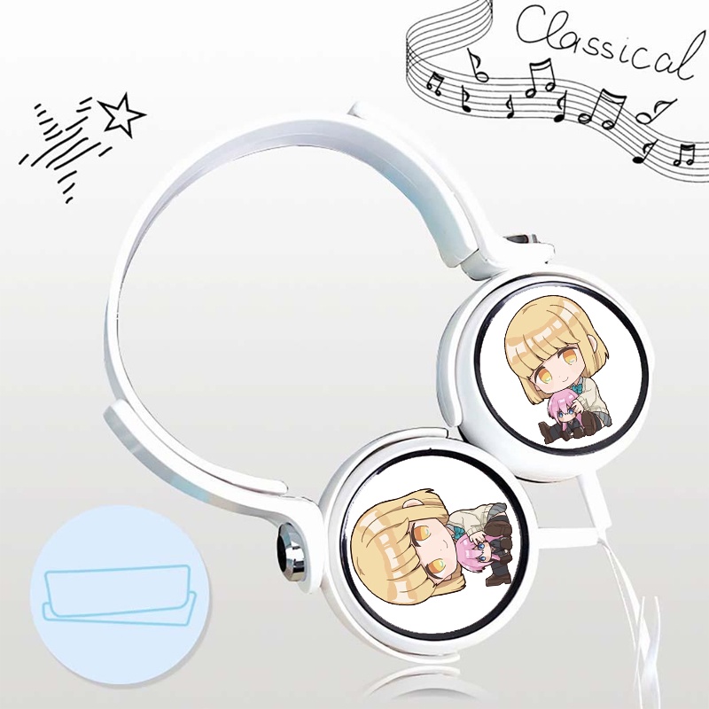 Tai nghe chụp IN HÌNH Shikimori-san Bạn gái tôi không chỉ dễ thương thiết kế thông minh cắm dây có mic anime chibi