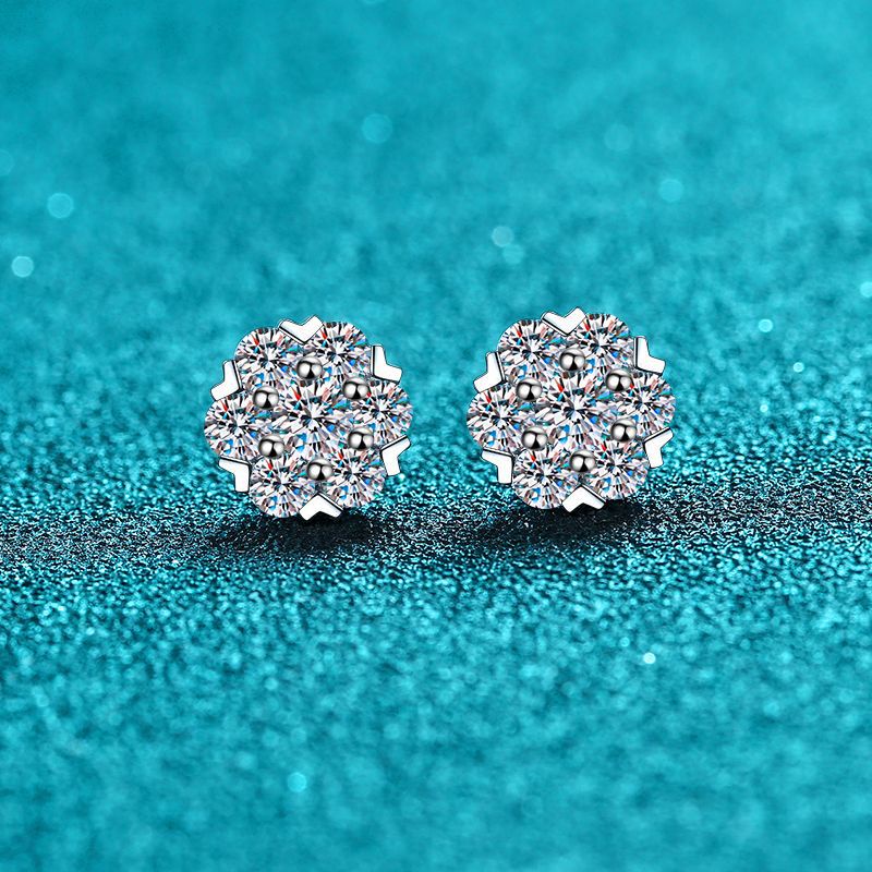 XDY-804    bông tai bạc 925 cho nữ, Moissanite 0,48 carat