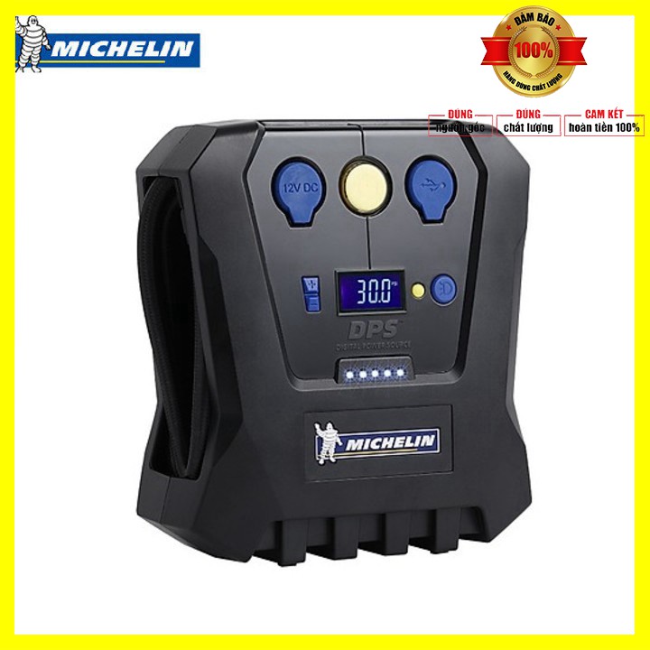 [ Bảo Hành 12 tháng] Máy bơm lốp ô tô tự ngắt nhãn hiệu Michelin 4398ML (12266) Áp suất bơm 150PSI, công suất 180W