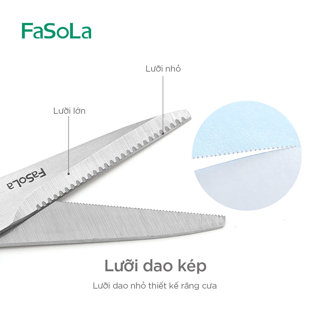 Kéo văn phòng lưỡi thép không gỉ 20cm FASOLA FSLPS-143