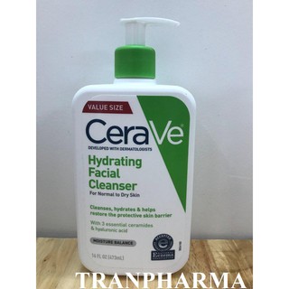 473ML chai to sữa rửa mặt da khô Cerave Hydrating Cleanser 16 OZ