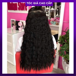 Tóc kẹp phím xù sóng hình thật
