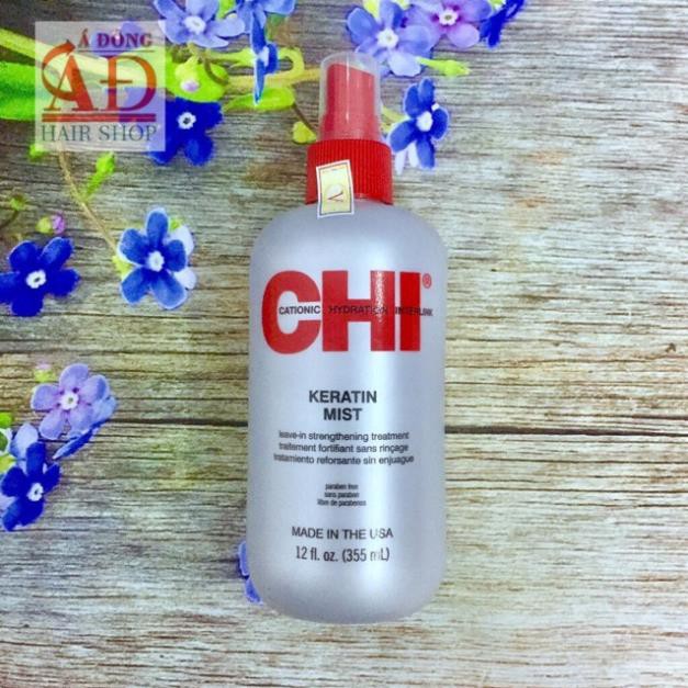 rẻ vô địch [Chính hãng] [Siêu rẻ] Xịt dưỡng tóc CHI Keratin Mist Leave-in Strengthening Treatment 355ml