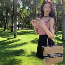 【ZHELIHANGFEI】Áo Dệt Kim Không Tay Thiết Kế Khoét Rỗng Dễ Phối Đồ