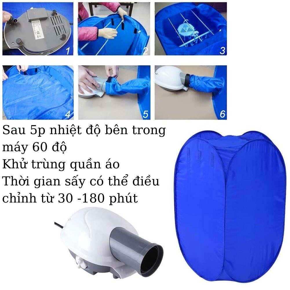 Máy sấy quần áo diệt khuẩn gấp gọn TiLoKi Air O Dry công suất 800W - Tủ sấy quần áo