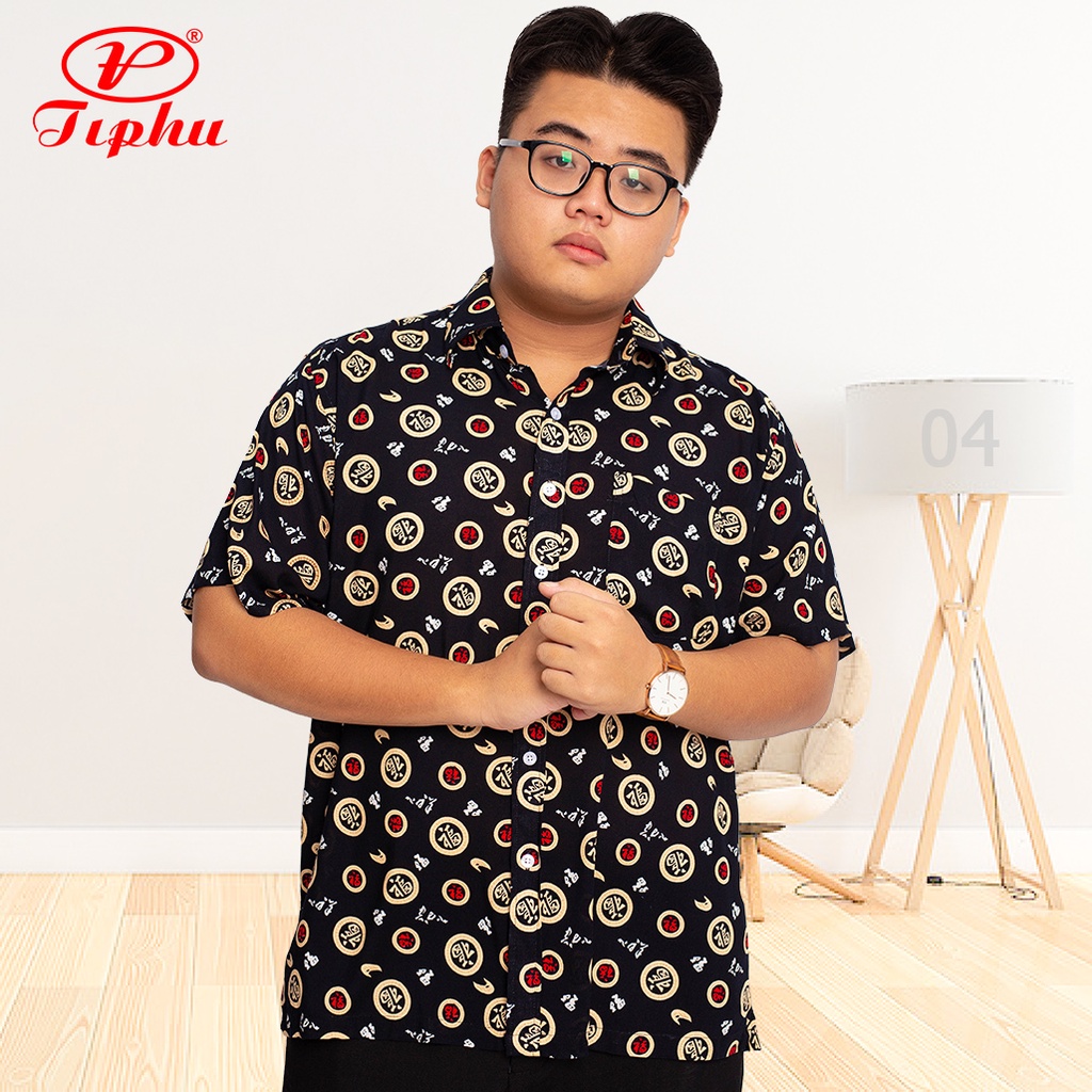 Áo sơ mi trung niên Amazing ngắn tay, thời trang trung niên form rộng, hút mồ hôi, big size tới 105kg