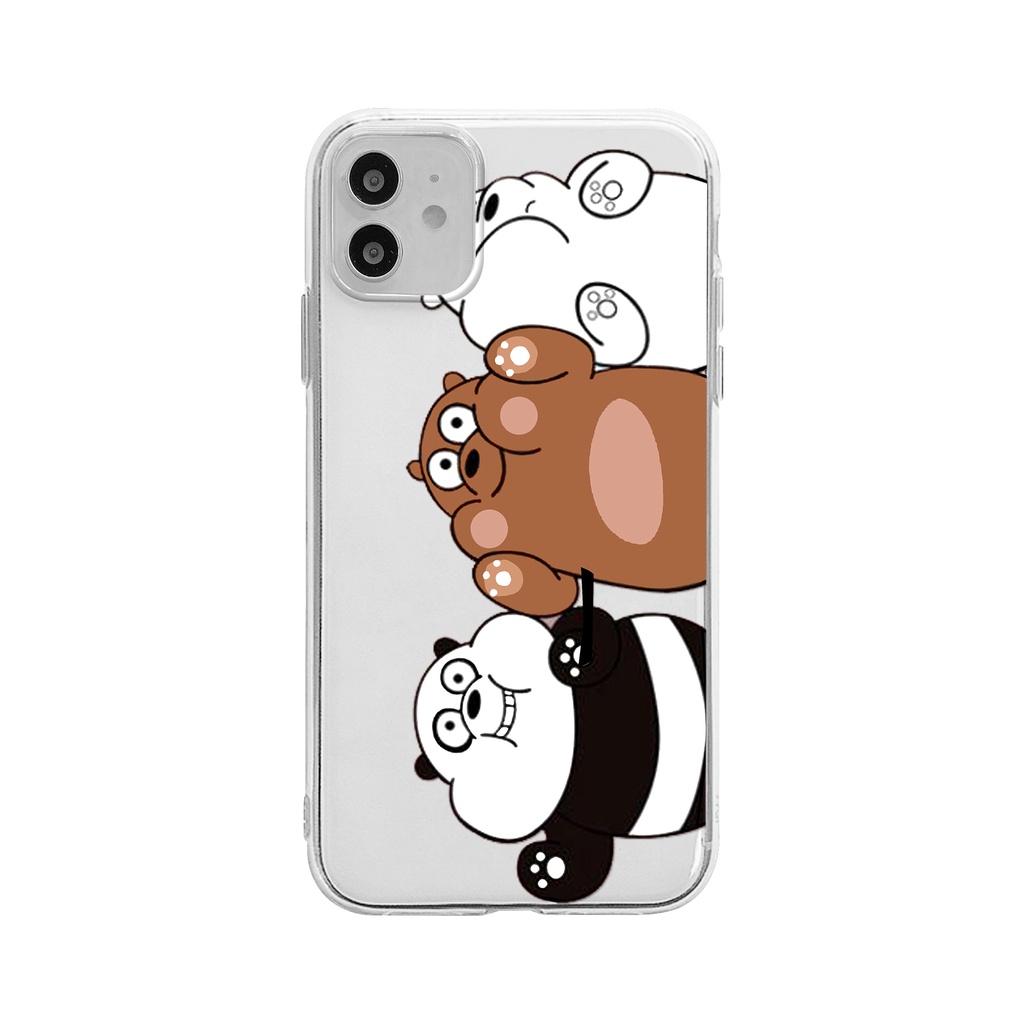 Ốp Điện Thoại TPU Silicon Trong Suốt Hình Gấu Dễ Thương Cho iPhone 6/6s 7/8 6Plus/6sPlus Plus X XR XSMAX 11 12 13 Pro Promax SE 2020 SE3