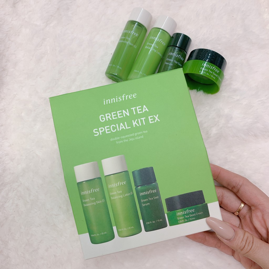 MẪU MỚI - SET DƯỠNG DA TRÀ XANH MINI INNISFREE GREEN TEA BALANCING SPECIAL KIT