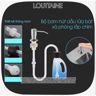 Bộ vòi dẫn nước nước rửa chén inox 304 gắn bồn rửa bát dây dài 1.2met