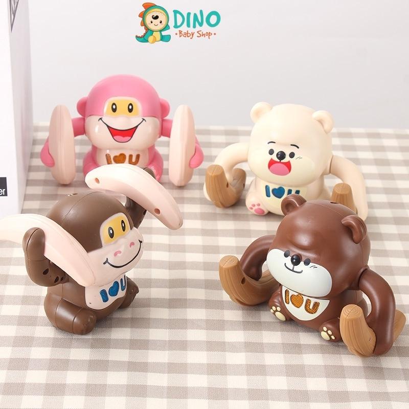 Đồ chơi khỉ nhào lộn phát nhạc và đèn led, phát triển trí tuệ cho bé Dinobaby