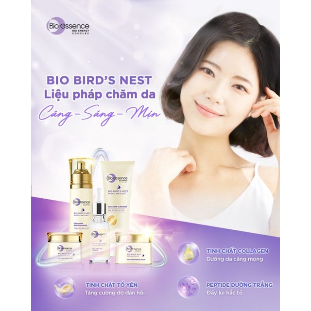 [ CHÍNH HÃNG ] ( Mini size) COMBO SỮA RỬA MẶT VÀ TINH CHẤT BIO- ESSENCE BIO-BIRD'S NEST ( 30g+ 5ml)