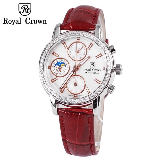 Đồng hồ nữ chính hãng Royal Crown 6420 Leather Strap Watch