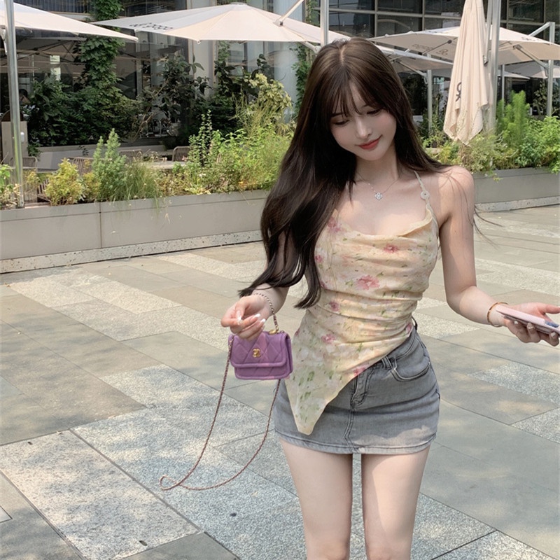 Áo Sát Nách Chất Chiffon Hoạ Tiết In Thiết Kế Quyến Rũ