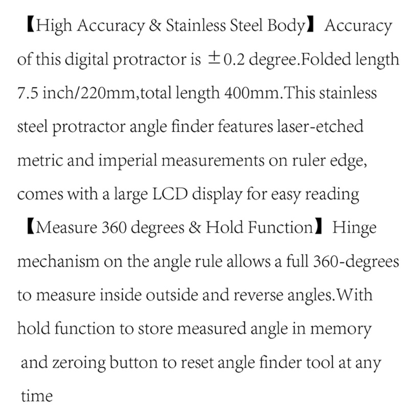 Máy Dò Góc Kỹ Thuật Số WMMB 200mm 300mm Có Thể Điều Chỉnh Góc 0-36° Phụ Kiện Khóa Chuyên Dụng Cho Chế Biến Gỗ