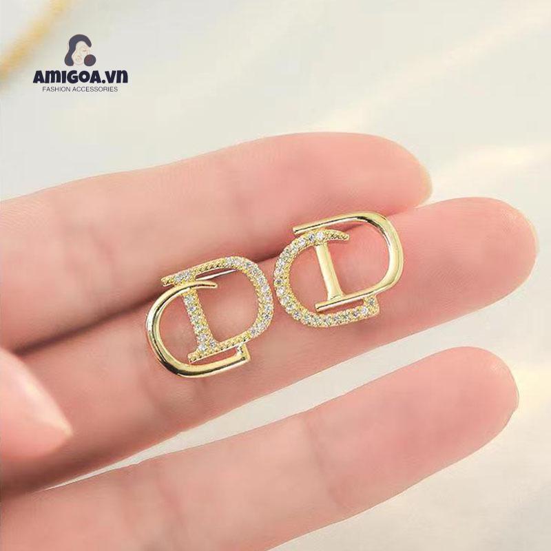 Bông Tai 2022 CD Chất Liệu Bạc Cao Cấp Sang Trọng