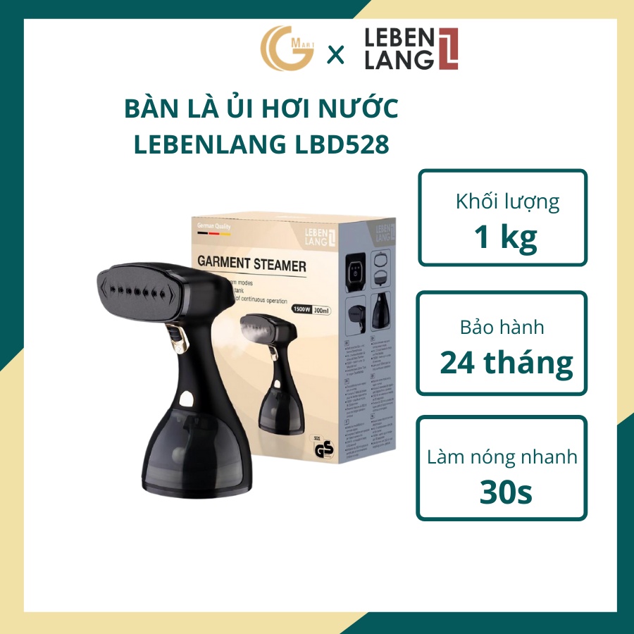 Bàn là hơi nước cầm tay/ Bàn ủi hơi nước cầm tay Lebenlang chính hãng Đức 1500W