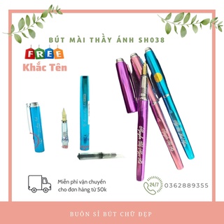 [Free Khắc Tên] Bút Mài Thầy Ánh SH038 – Bút Máy Ánh Dương Ngòi Vàng Mềm Thanh Đậm - Êm Trơn - Kèm Hộp Bút Nhựa