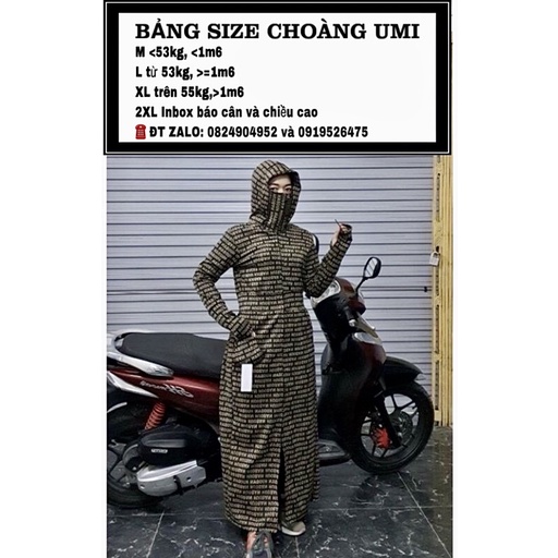 Áo Choàng Dài Umi thun lạnh chống tia Uv loại 1 #choangumi