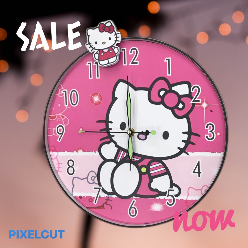 [ĐỒNG HỒ] TREO TƯỜNG CHO BÉ - HELLO KITTY