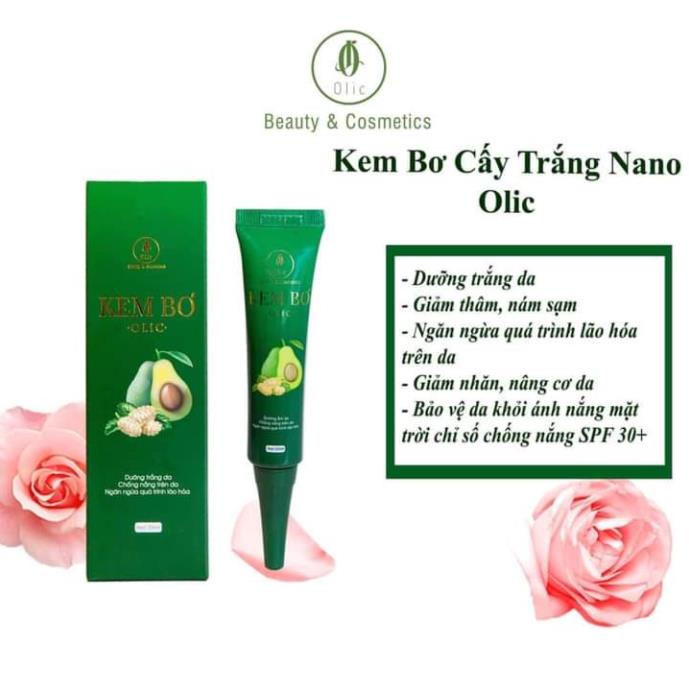 Kem bơ cấy trắng Nano Olic - Kem bơ Nano Olic chính hãng