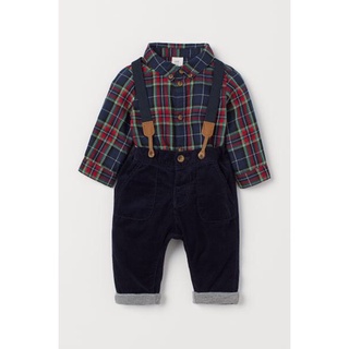 Hm h&m auth set bộ công tử bé trai 12-18m mặc sinh nhật cực đẹp