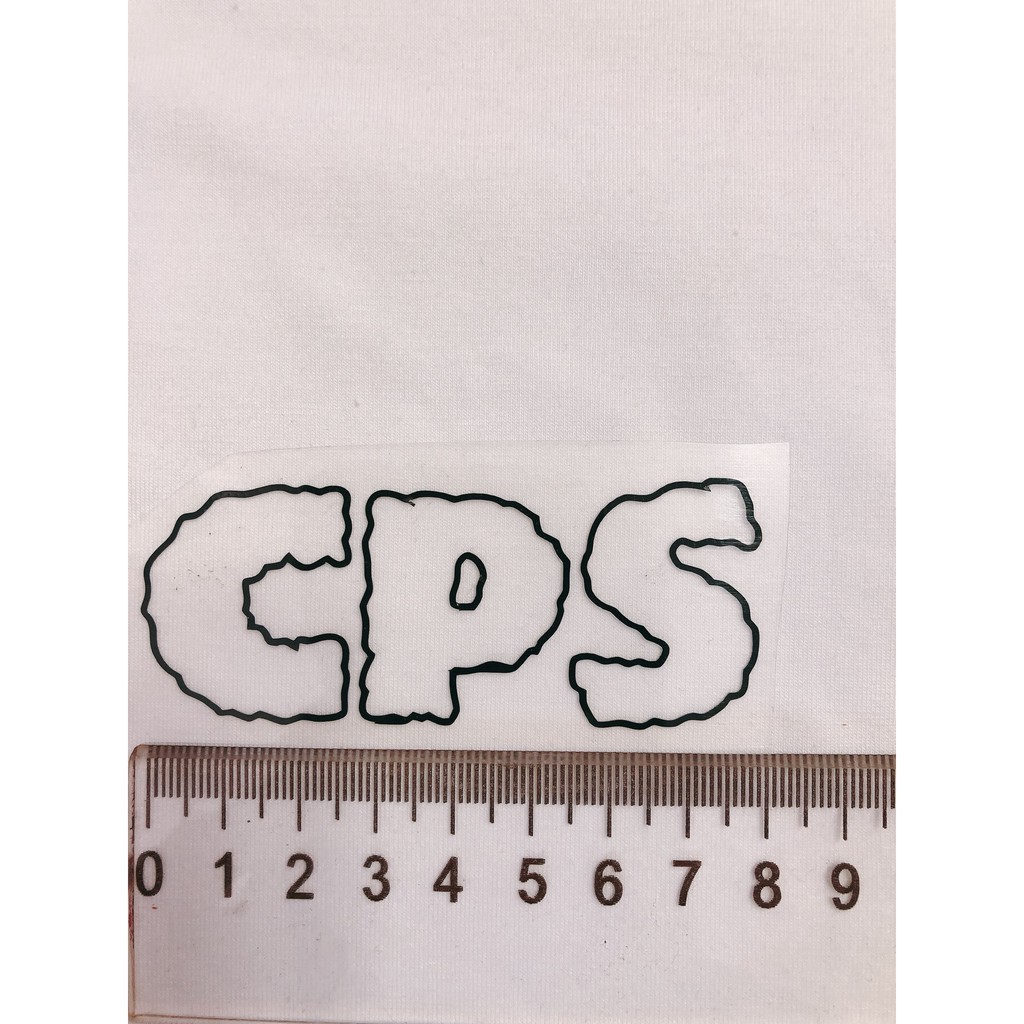 decal ủi áo trực tiếp chữ CPS, logo sticker patch in áo, in chữ theo yêu cầu