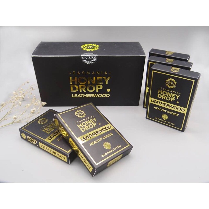 Kẹo sả nhân mật ong Honey drop hỗ trợ điều trị ho hộp 10 viên