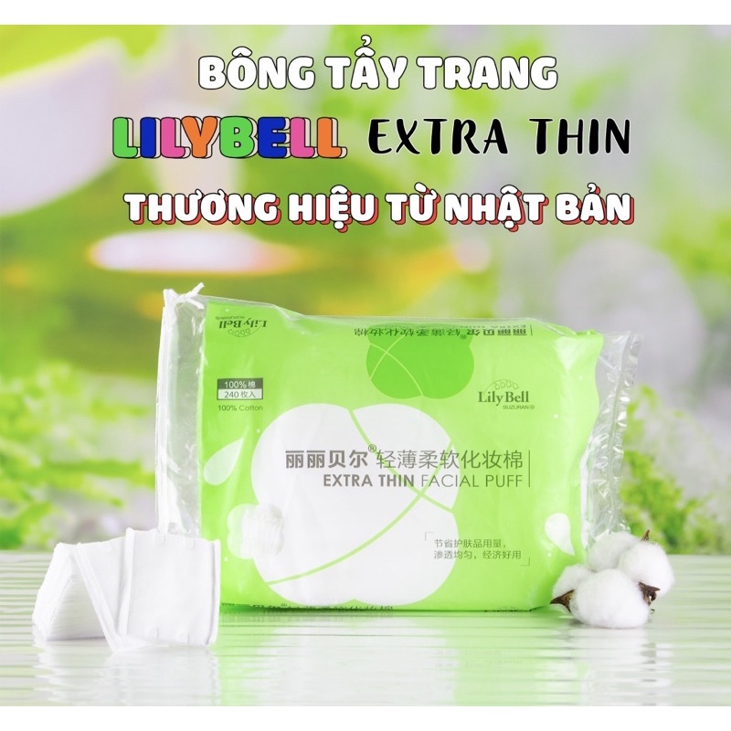 [Nhập Khẩu] Bông tẩy trang Lily Bell ( Trắng, Xanh)