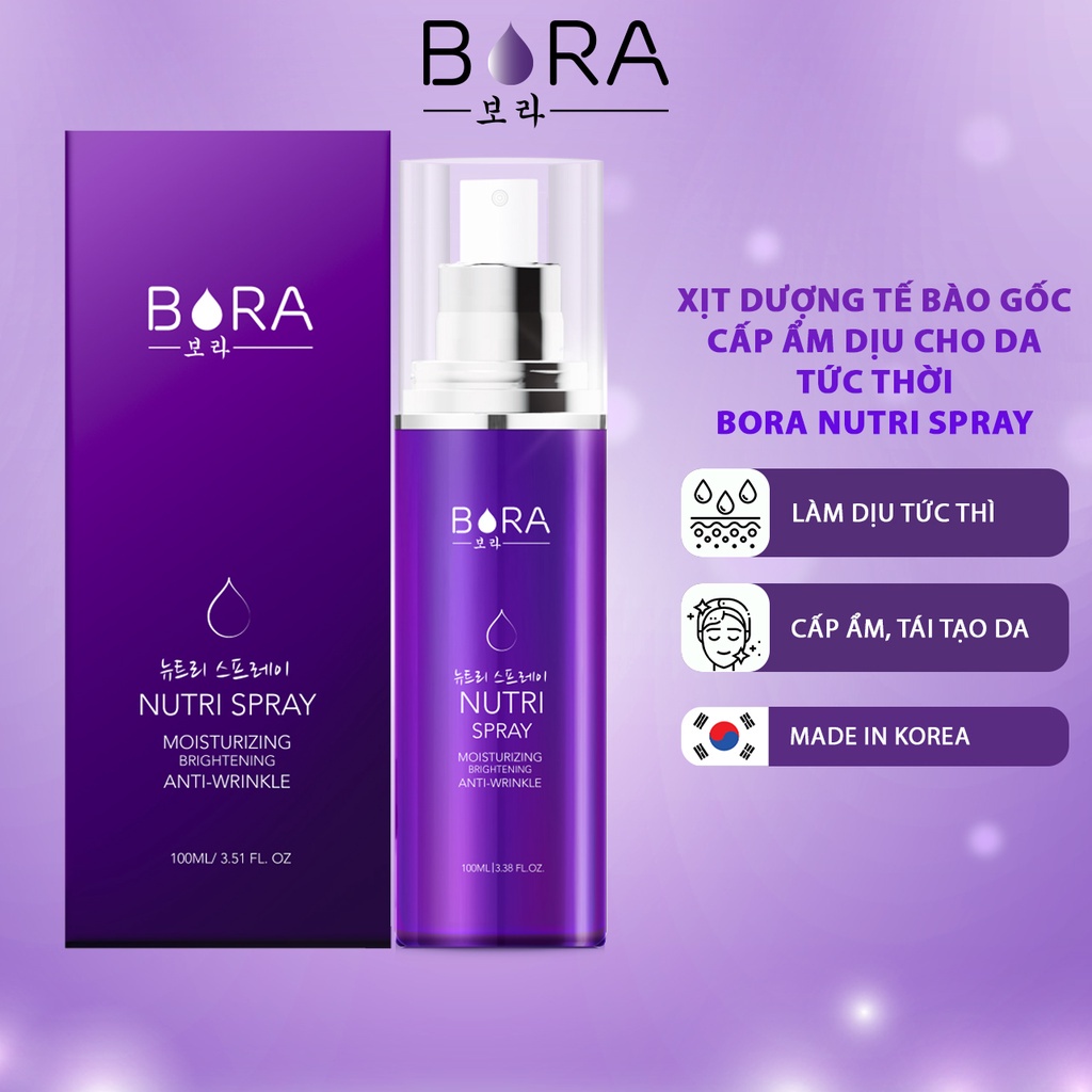 Xịt dưỡng tế bào gốc cấp ẩm dịu da tức thời - BORA NUTRI SPRAY | WebRaoVat - webraovat.net.vn