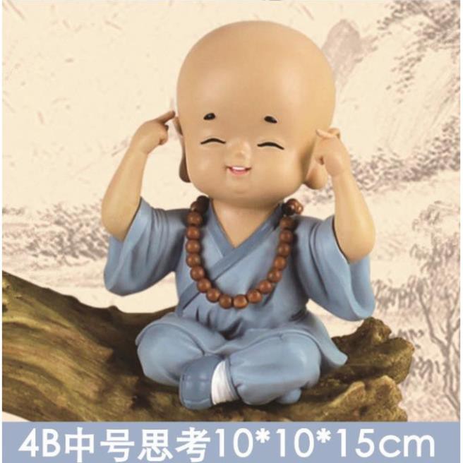 Tượng Chú Tiểu Áo Xanh Size Vừa 15cm