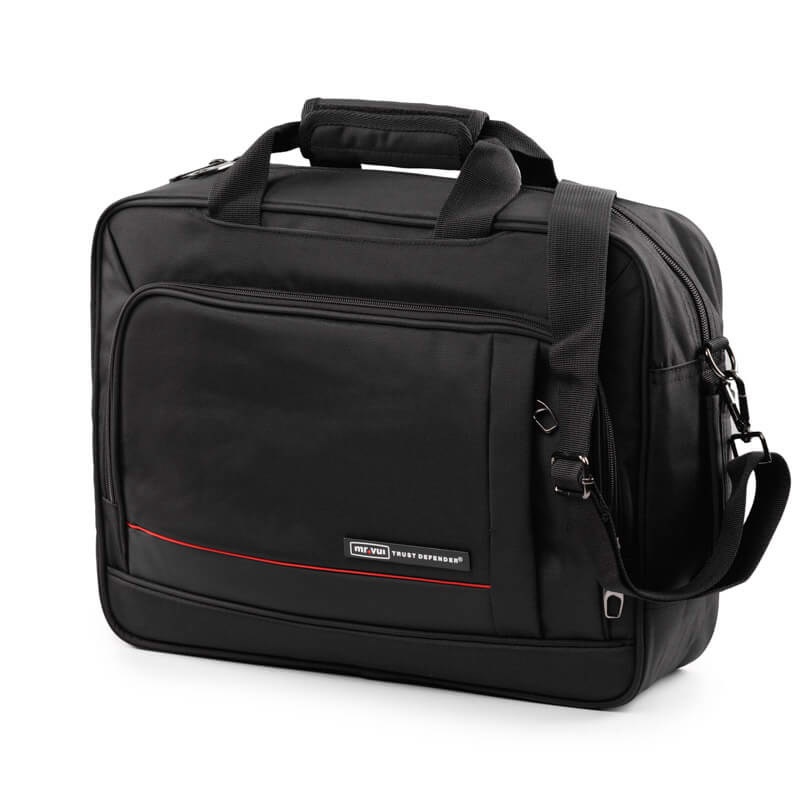 Cặp đen đi học đa năng Mr Vui 421 dành cho học sinh cấp 2 cấp 3, ngăn laptop 14 inch (40 x 30 x 13 cm)