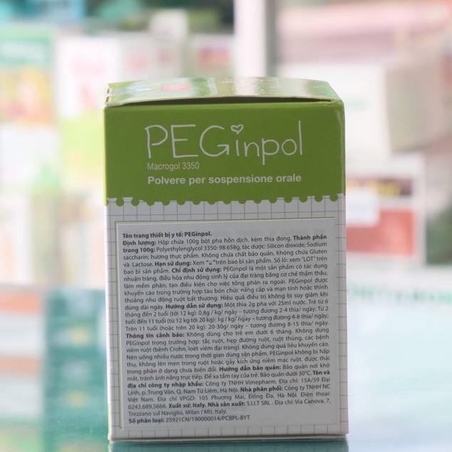 PEGinpol BuOna - Bổ sung chất xơ giúp nhuận tràng, làm mềm phân hết rối loạn nhu dộng ruột (Lọ/ Hộp)