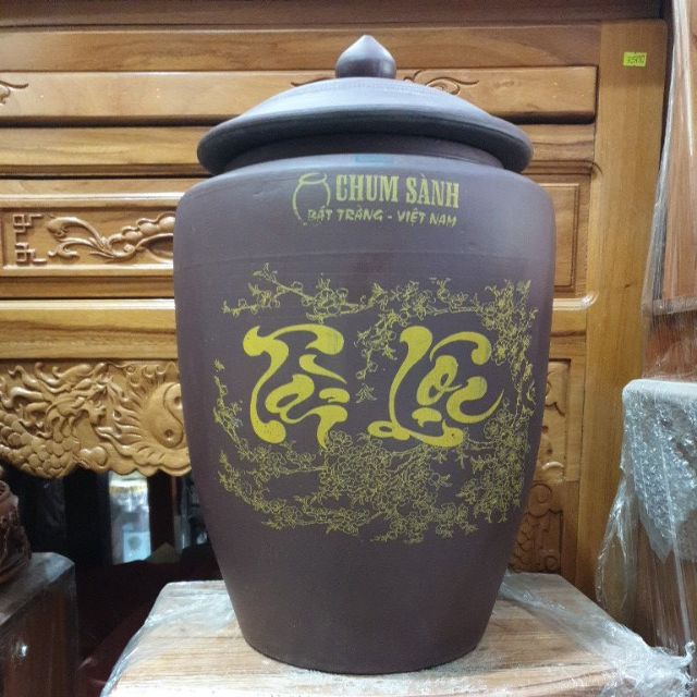 Hũ đựng gạo đất đỏ bát tràng Việt Nam đựng 16 kí gạo | BigBuy360 - bigbuy360.vn