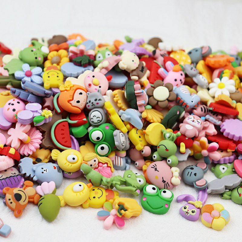 Charm hoạt hình. Mô hình động vật nhiều mẫu trang trí tiểu cảnh nhà búp bê dán ốp điện thoại, bình nước