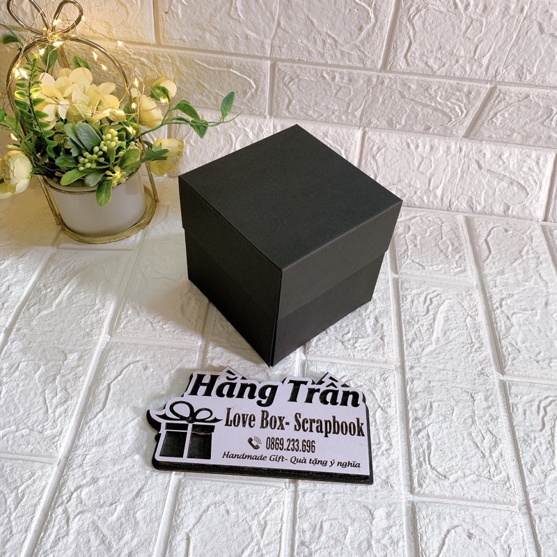 Khung hộp love box làm sẵn nhiều size (khung đen giấy định lượng 350gsm)