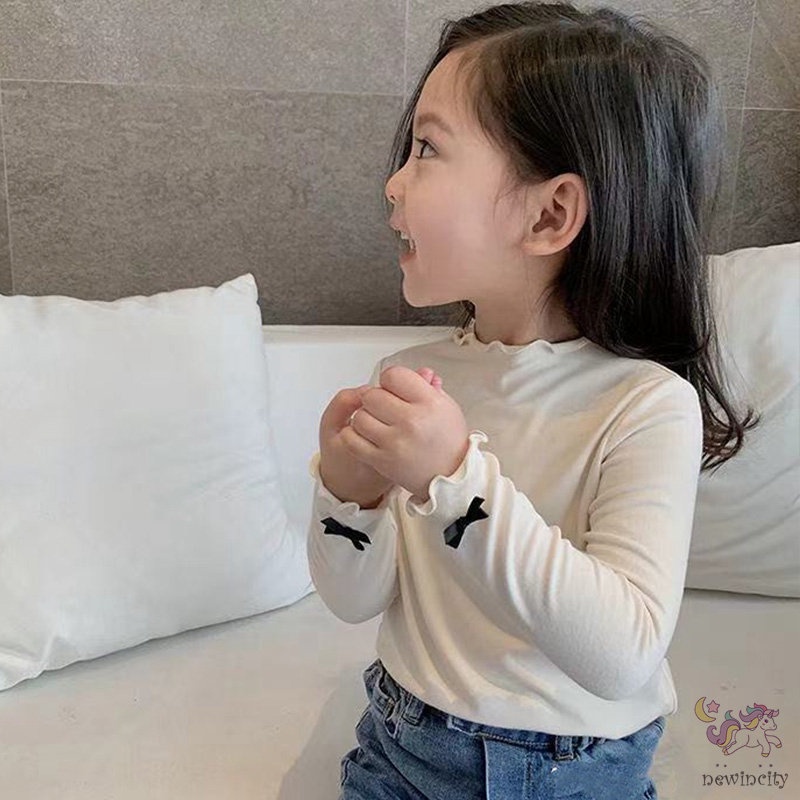 Áo thun tay dài chất liệu cotton thời trang xuân thu cho bé gái