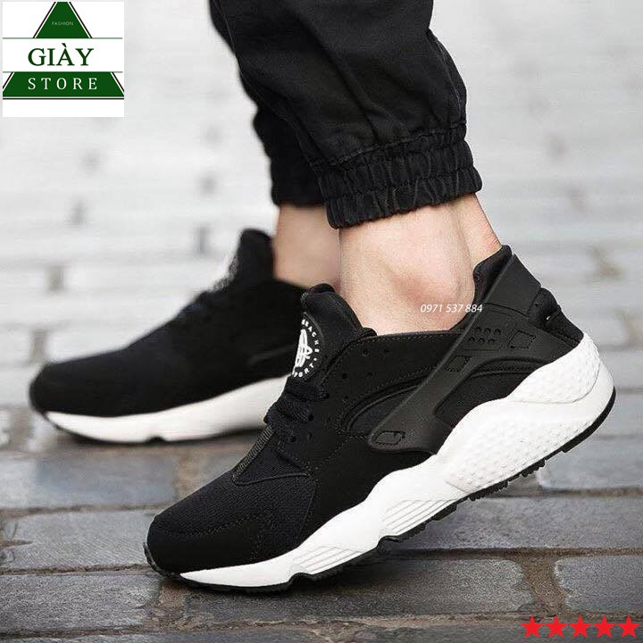 [FULLBOX] Giày Sneaker Nam Nữ Huarache Đen Đế Trắng