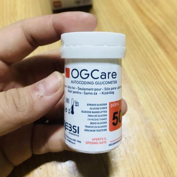 TẶNG 50 kim chích-QUE THỬ ĐƯỜNG HUYẾT OGCARE 50 (Tặng 50 kim chích lấy máu)