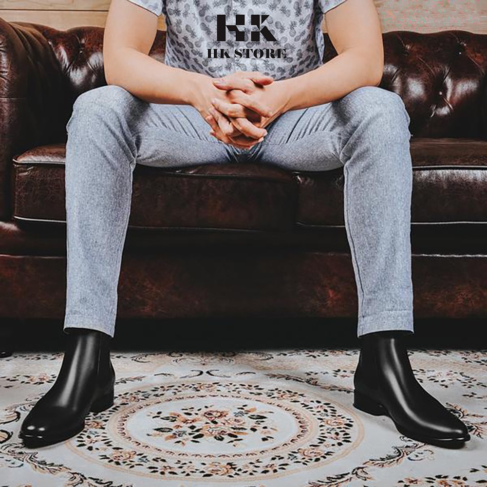 GIÀY CHELSEA BOOTS DA BÒ XỊN - BẢO HÀNH 12 THÁNG ❤️HK.STORE❤️Hàng chính hãng -da thật 100% cực êm chân | BigBuy360 - bigbuy360.vn