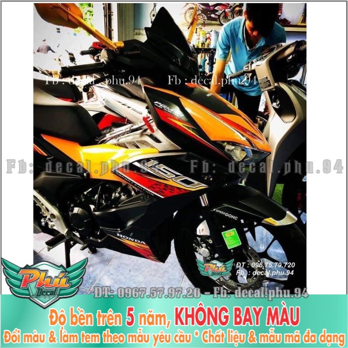 Tem rời Winner X cam đen (H) -1