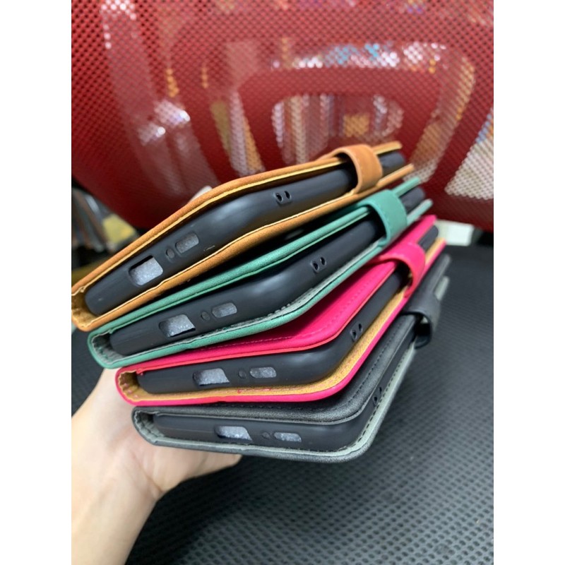 Bao da Samsung A90 5G case dẻo,mặt ngoài kiểu vân da