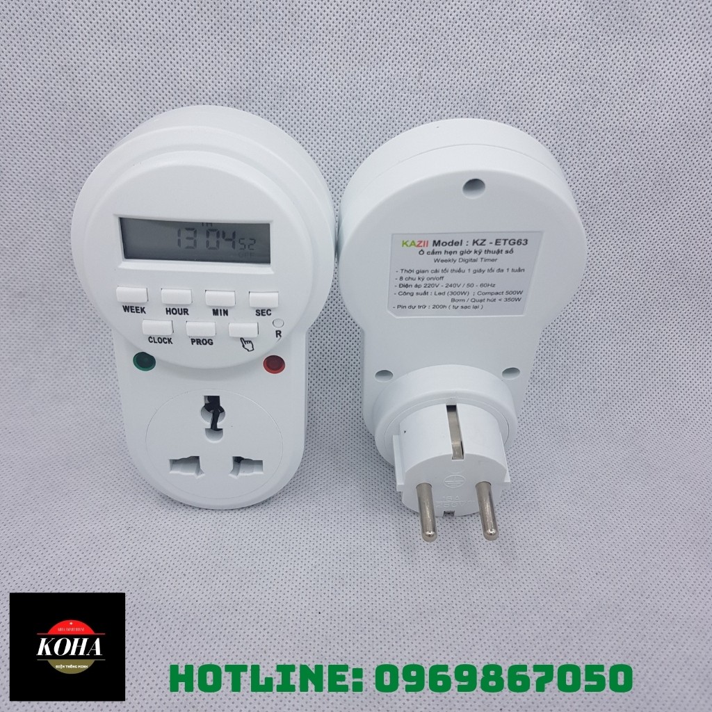 Ổ cắm hẹn giờ điện tử SG36 - Timer hẹn giờ KOHA Smart House