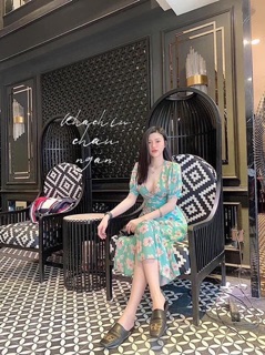 ĐẦM MAXI VOAN HOA NHẤN BÈO