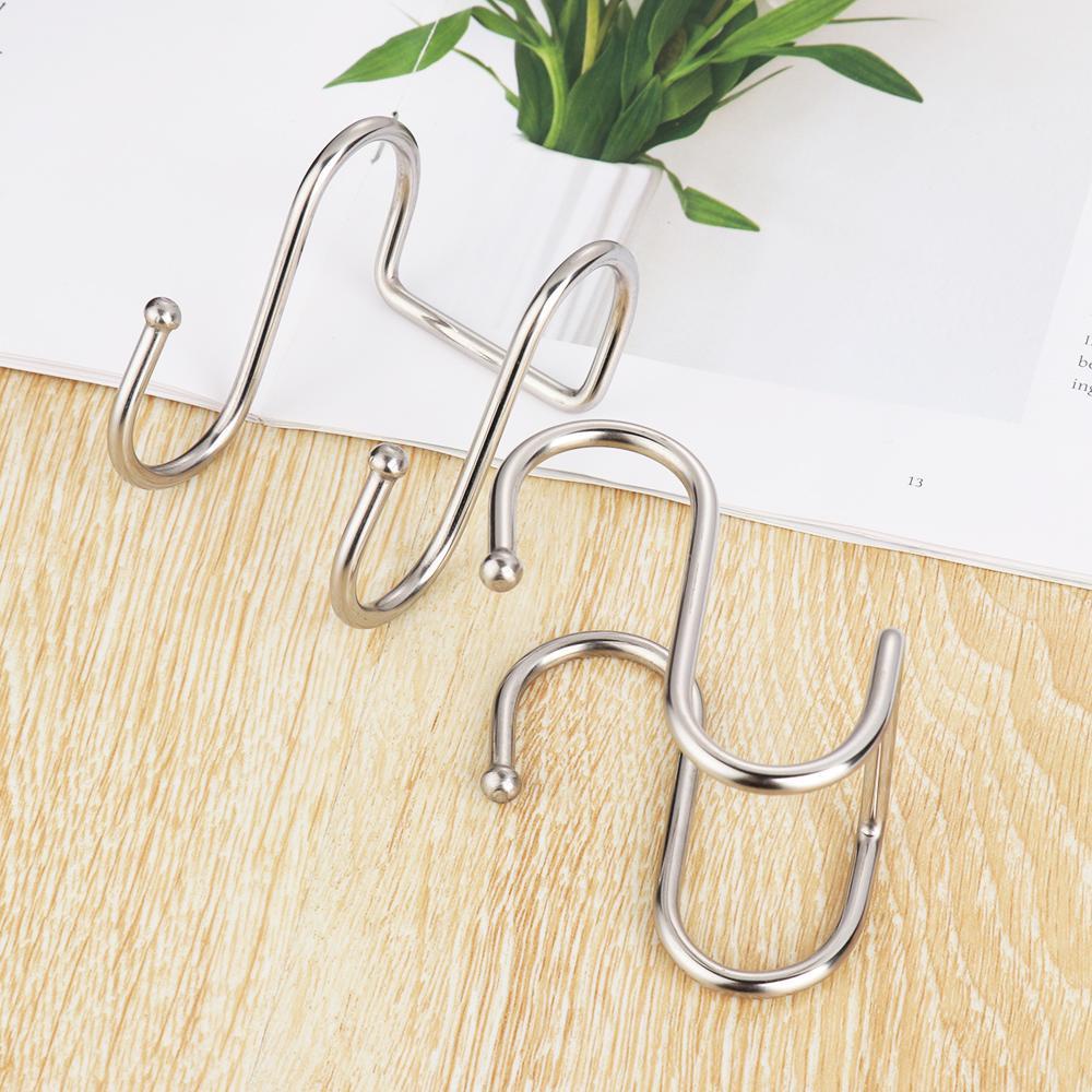 Giá Đỡ Hình Chữ S Đôi Bằng Thép Không Gỉ Tiện Dụng Cho Phòng Tắm