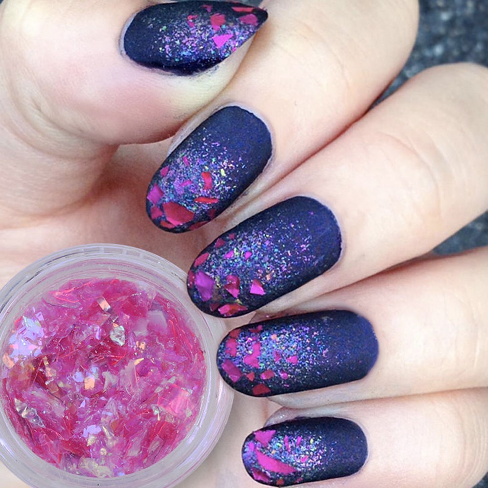 Bộ 12 lọ bột sequin trang trí móng tay đẹp mắt