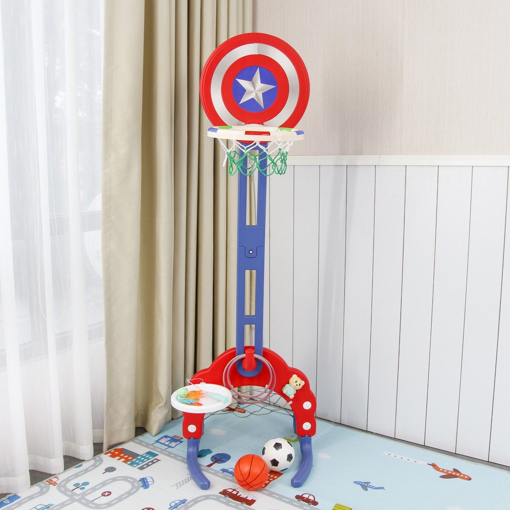 Bộ đồ chơi thể thao đa năng cho bé: Bóng đá, ném vòng, bóng rổ Toys House WM19041 - điều chỉnh độ cao - chính hãng