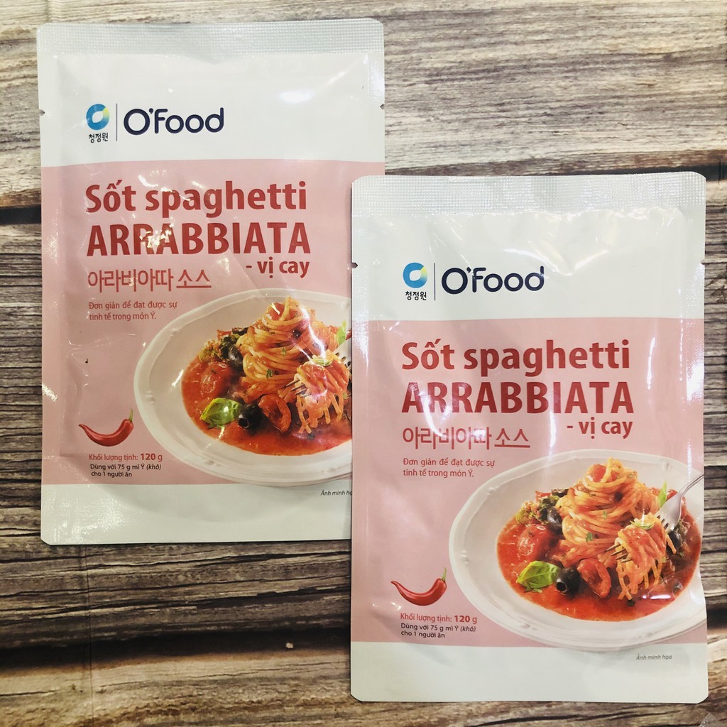 SỐT SPAGHETTI ARRABBIATA VỊ CAY O'FOOD 120G
